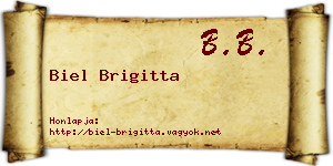 Biel Brigitta névjegykártya